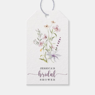 Wildflower Bridal Shower Rustic Floral Favour Gift Gift Tags