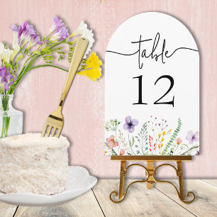Wildflower Bridal Shower Table Number