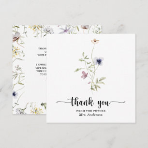 Wildflower Bridal Shower Thank You Card