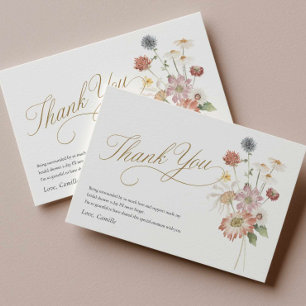 Wildflower Bridal Shower Thank You Card