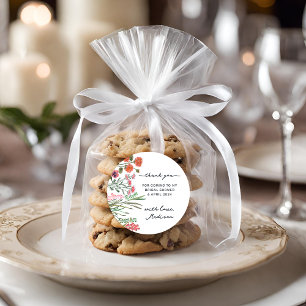 Wildflower Bridal Shower Thank You Classic Round Sticker