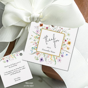 Wildflower Bridal Shower Thank You Favour Tags