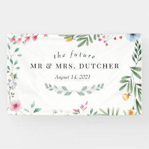 Wildflower Bridal Shower Welcome Banner