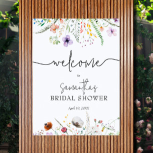 Wildflower Bridal Shower Welcome Poster