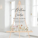 Wildflower Bridal Shower Welcome Sign In Bloom<br><div class="desc">Welcome your guests with our Wildflower Bridal Shower Welcome Sign In Bloom! Featuring a delightful wildflower design, this sign adds a touch of natural beauty to your celebration. Perfect for greeting friends and family at the entrance, it combines elegance with rustic charm. Crafted from high-quality materials, it ensures durability and...</div>