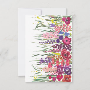 Wildflower Bright Funeral Thank You, Sympathy   Card