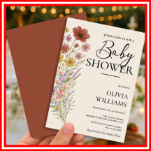 Wildflower Burnt Orange Boho Baby Shower