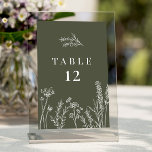 Wildflower Burnt Orange Wedding Table Number<br><div class="desc">Wildflower Burnt Orange Wedding Table Number</div>