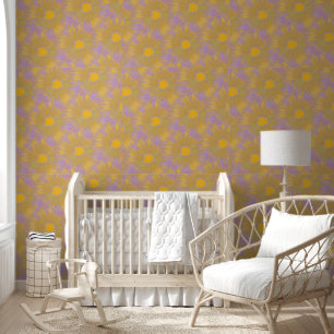 Wildflower Burst 1 Fleece Blanket Wallpaper