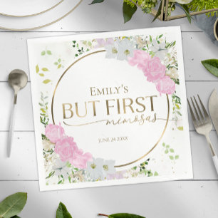 Wildflower But First Mimosas Bridal Shower Napkin