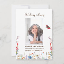 Wildflower & Butter  Funeral Memorial Prayer  