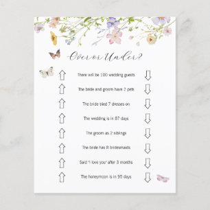 Wildflower Butterflies Over Under Bridal Shower