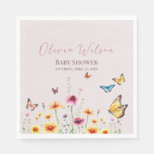 Wildflower Butterfly Baby in Bloom Baby Shower 