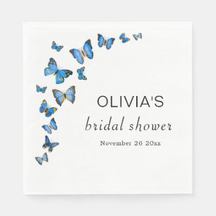 Wildflower & Butterfly Bridal Shower Paper Napkin