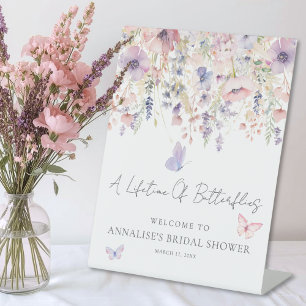 Wildflower Butterfly Bridal Shower Welcome Sign