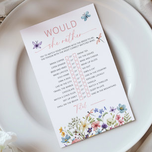 Wildflower Butterfly Bridal Would She Rather game
