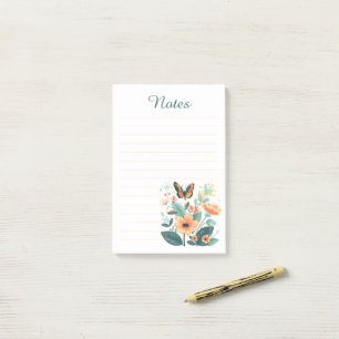 Wildflower Butterfly Floral Lined Aesthetic Notes