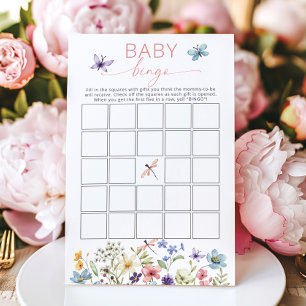 Wildflower Butterfly Garden Baby Bingo Game