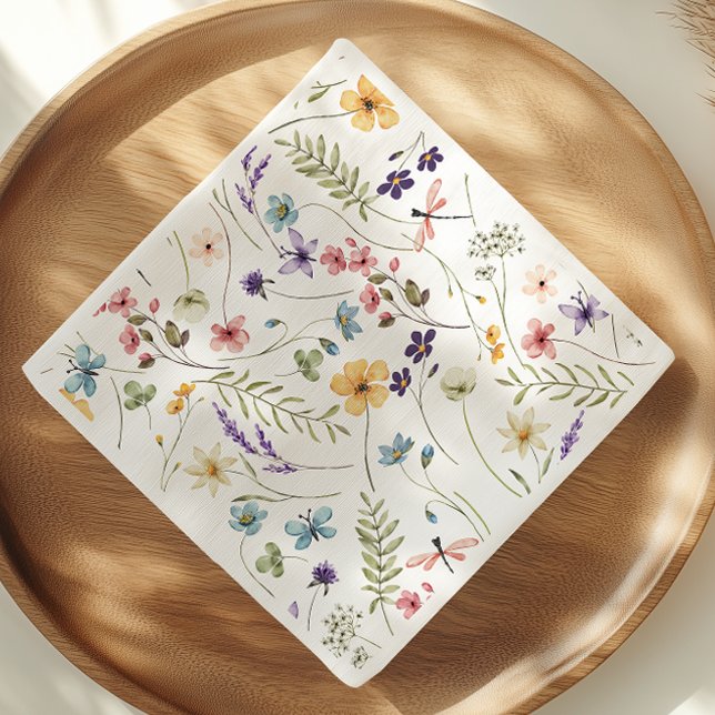 Wildflower Butterfly Garden Baby Shower Napkin (Creator Uploaded)