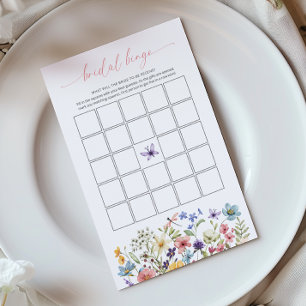Wildflower Butterfly Garden Bridal Bingo game