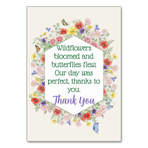 Wildflower Butterfly Hexagon Baby Shower Thank You