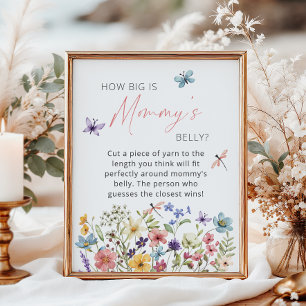 Wildflower Butterfly How Big is Mummy’s Belly Poster