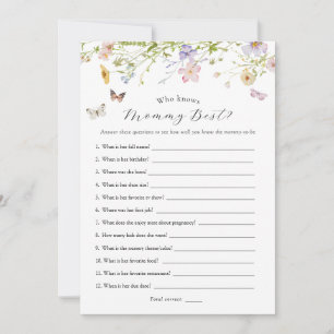 Wildflower Butterfly Who Knows Mummy Game Card