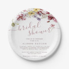 Wildflower Calligraphy Mauve Bridal Shower