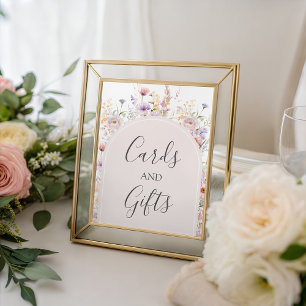 Wildflower Cards and Gifts Table Sign