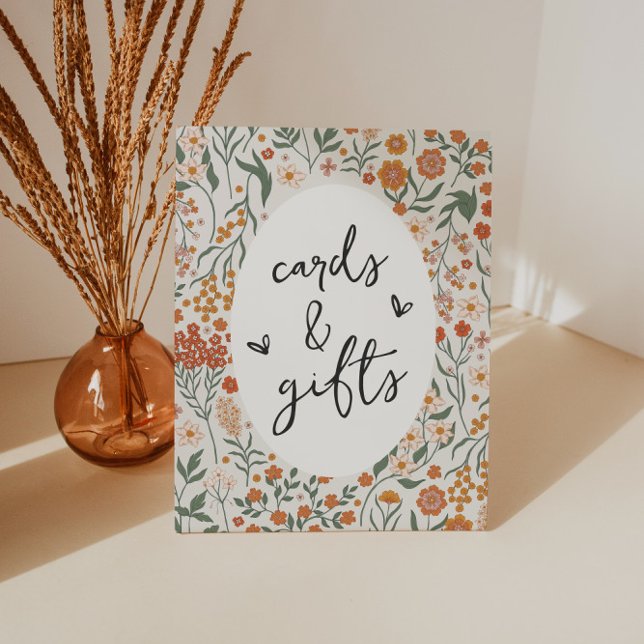 Wildflower Cards & Gifts Pedestal Sign (Cards & Gifts Sign)