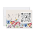 Wildflower Charm Online RSVP QR Code Wedding