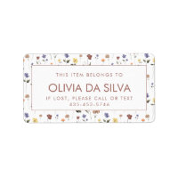 Wildflower Child's School Labels | Customizable