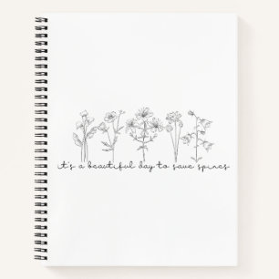 Wildflower Chiropractic, Chiropractor, Spine,  Notebook