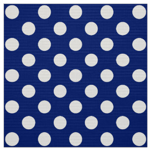 WILDFLOWER - Classic Polka Dots on Nautical Blue Fabric