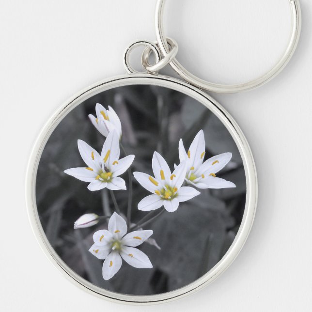 Wildflower Cluster Hint of Colour Photo Key Chains (Front)