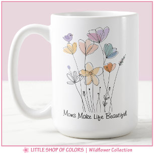 Wildflower Collection Floral Mum Coffee Mug