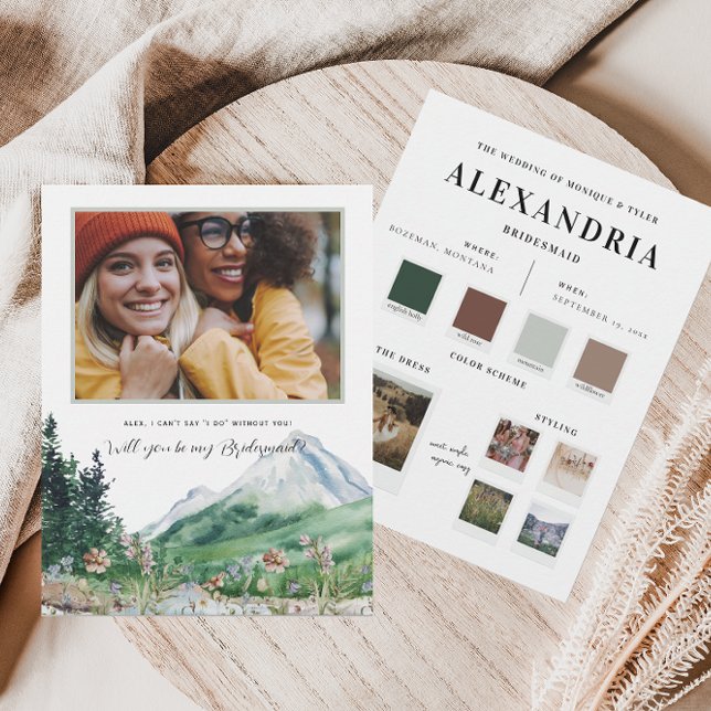 Wildflower Colour Palette | Be my Bridesmaid Announcement (Creator Uploaded)