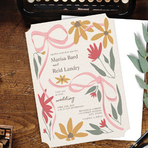 Wildflower Coquette Wedding Invitation