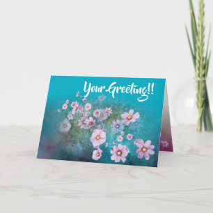 wildflower cosmos greeting card