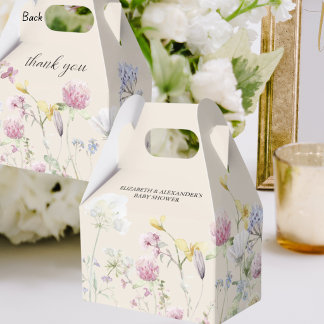 Wildflower Couples Baby Shower Favour Box