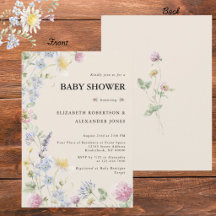Wildflower Couples Baby Shower Invitation