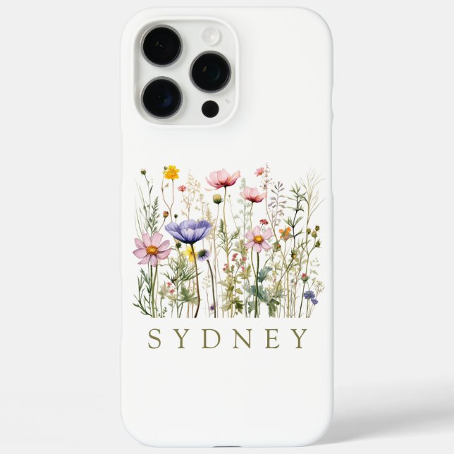 Wildflower Custom Name Case-Mate iPhone Case (Back)