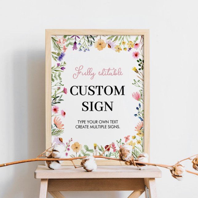 Wildflower Custom Table Sign (Creator Uploaded)