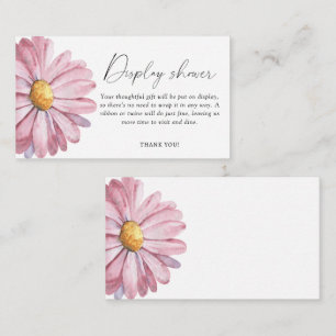 Wildflower Daisy elegant - display shower Enclosure Card