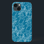 Wildflower damask patterned teal blue ipad case<br><div class="desc">Modern wildflower damask patterned ipad cover in deep blue aqua teal hues. Ideal gift for girls and women. Unique wildflower styled damask design by Sarah Trett.</div>