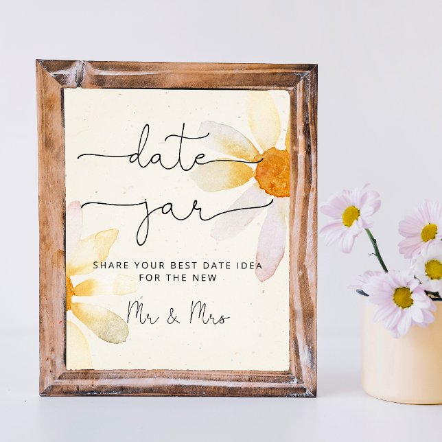 Wildflower date night ideas. Date jar bridal game Poster (Creator Uploaded)