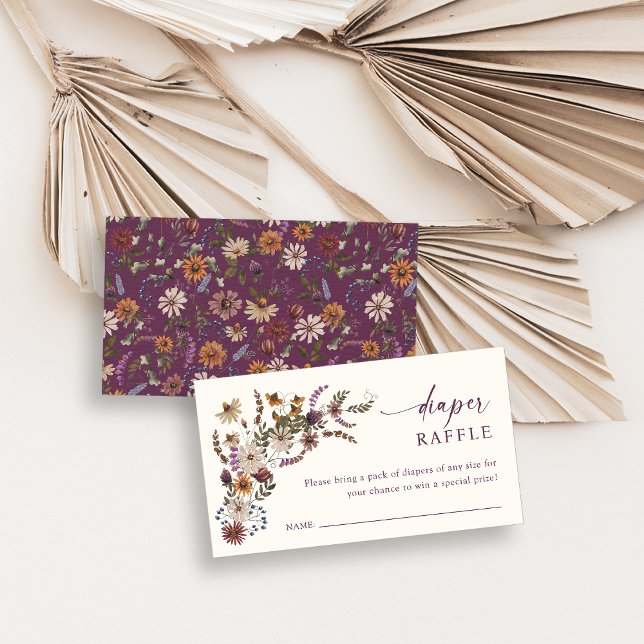 Wildflower Diaper Raffle Card (Wildflower Diaper Raffle Card
)
