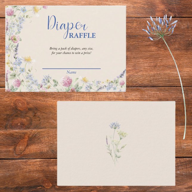 Wildflower Diaper Raffle Enclosure Card (Creator Uploaded)