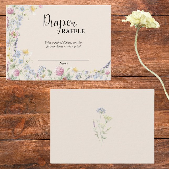 Wildflower Diaper Raffle Enclosure Card (Creator Uploaded)