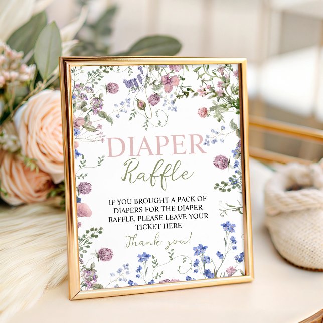 Wildflower Diaper Raffle Sign (Creator Uploaded)